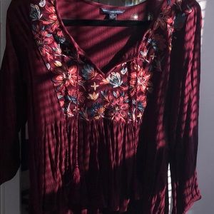 Very cute V-neck blouse by American Eagle